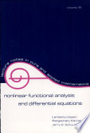 Nonlinear functional analysis and differential equations : Michigan State University conference, proceedings : East-Lansing, MI, 09.06.75-12.06.75.