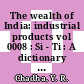 The wealth of India: industrial products vol 0008 : Si - Ti : A dictionary of Indian raw materials and industrial products.
