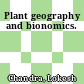 Plant geography and bionomics.