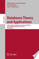 Databases Theory and Applications [E-Book] : 27th Australasian Database Conference, ADC 2016, Sydney, NSW, September 28-29, 2016, Proceedings /