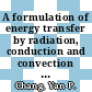 A formulation of energy transfer by radiation, conduction and convection in terms of flux potential /