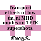 Transport effects of low (m,n) MHD modes on TFTR supershots.