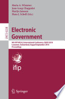 Electronic Government [E-Book] : 9th IFIP WG 8.5 International Conference, EGOV 2010, Lausanne, Switzerland, August 29 - September 2, 2010. Proceedings /