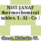 NIST-JANAF thermochemical tables. 1. Al - Co /