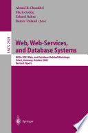 Web, Web-Services, and Database Systems [E-Book] : NODe 2002 Web- and Database-Related Workshops Erfurt, Germany, October 7–10, 2002 Revised Papers /