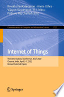 Internet of Things [E-Book] : Third International Conference, ICIoT 2022, Chennai, India, April 5-7, 2022, Revised Selected Papers /