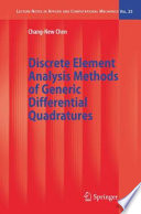 Discrete Element Analysis Methods of Generic Differential Quadratures [E-Book] /