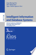 Intelligent Information and Database Systems [E-Book]: 4th Asian Conference, ACIIDS 2012, Kaohsiung, Taiwan, March 19-21, 2012, Proceedings, Part III /