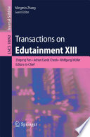 Transactions on Edutainment XIII [E-Book] /