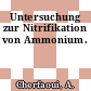 Untersuchung zur Nitrifikation von Ammonium.