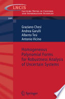 Homogeneous Polynomial Forms for Robustness Analysis of Uncertain Systems [E-Book] /