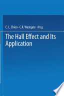 The Hall Effect and Its Applications [E-Book] /