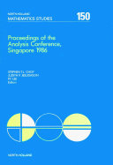 Proceedings of the Analysis Conference, Singapore 1986 [E-Book] /