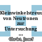 Kleinwinkelstreuung von Neutronen zur Untersuchung von Gitterfehlordnungen [E-Book] /