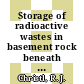 Storage of radioactive wastes in basement rock beneath the Savanneh River Plant [E-Book]