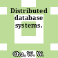 Distributed database systems.
