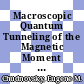 Macroscopic Quantum Tunneling of the Magnetic Moment [E-Book] /