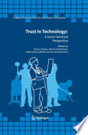 Trust in Technology: A Socio-Technical Perspective [E-Book] /