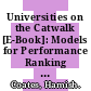 Universities on the Catwalk [E-Book]: Models for Performance Ranking in Australia /