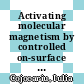 Activating molecular magnetism by controlled on-surface coordination [E-Book] /