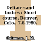Deltaic sand bodies : Short course, Denver, Colo., 7.6.1980.