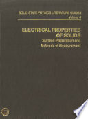 Electrical Properties of Solids [E-Book] : Surface Preparation and Methods of Measurement /