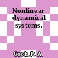 Nonlinear dynamical systems.