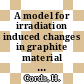 A model for irradiation induced changes in graphite material properties /
