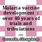 Malaria vaccine development  : over 40 years of trials and tribulations [E-Book] /