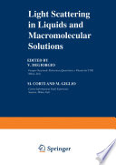 Light Scattering in Liquids and Macromolecular Solutions [E-Book] /