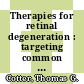 Therapies for retinal degeneration : targeting common processes [E-Book] /