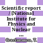 Scientific report / [National Institute for Physics and Nuclear Engineering "Horia Hulubei"] 1996 /