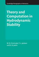 Theory and Computation of Hydrodynamic Stability [E-Book] /