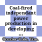 Coal-fired independant power production in developing countries /