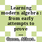Learning modern algebra : from early attempts to prove Fermat's last theorem [E-Book] /
