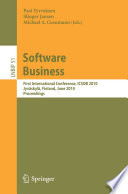 Software Business [E-Book] : First International Conference, ICSOB 2010, Jyväskylä, Finland, June 21-23, 2010. Proceedings /