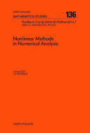 Nonlinear methods in numerical analysis.
