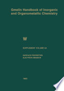 W Tungsten [E-Book] : Supplement Volume A4 Surface Properties. Electron Emission /