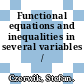 Functional equations and inequalities in several variables / [E-Book]