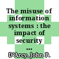 The misuse of information systems : the impact of security countermeasures [E-Book] /