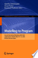 Modelling to Program [E-Book] : Second International Workshop, M2P 2020, Lappeenranta, Finland, March 10-12, 2020, Revised Selected Papers /