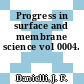 Progress in surface and membrane science vol 0004.