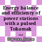 Energy balance and efficiency of power stations with a pulsed Tokamak reactor [E-Book] /