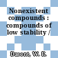 Nonexistent compounds : compounds of low stability /