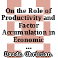 On the Role of Productivity and Factor Accumulation in Economic Development in Latin America and the Caribbean [E-Book] /