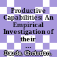 Productive Capabilities: An Empirical Investigation of their Determinants [E-Book] /