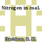 Nitrogen in coal.