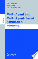 Multi-Agent and Multi-Agent-Based Simulation [E-Book] / Joint Workshop MABS 2004