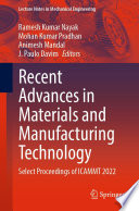 Recent Advances in Materials and Manufacturing Technology [E-Book] : Select Proceedings of ICAMMT 2022 /