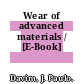 Wear of advanced materials / [E-Book]